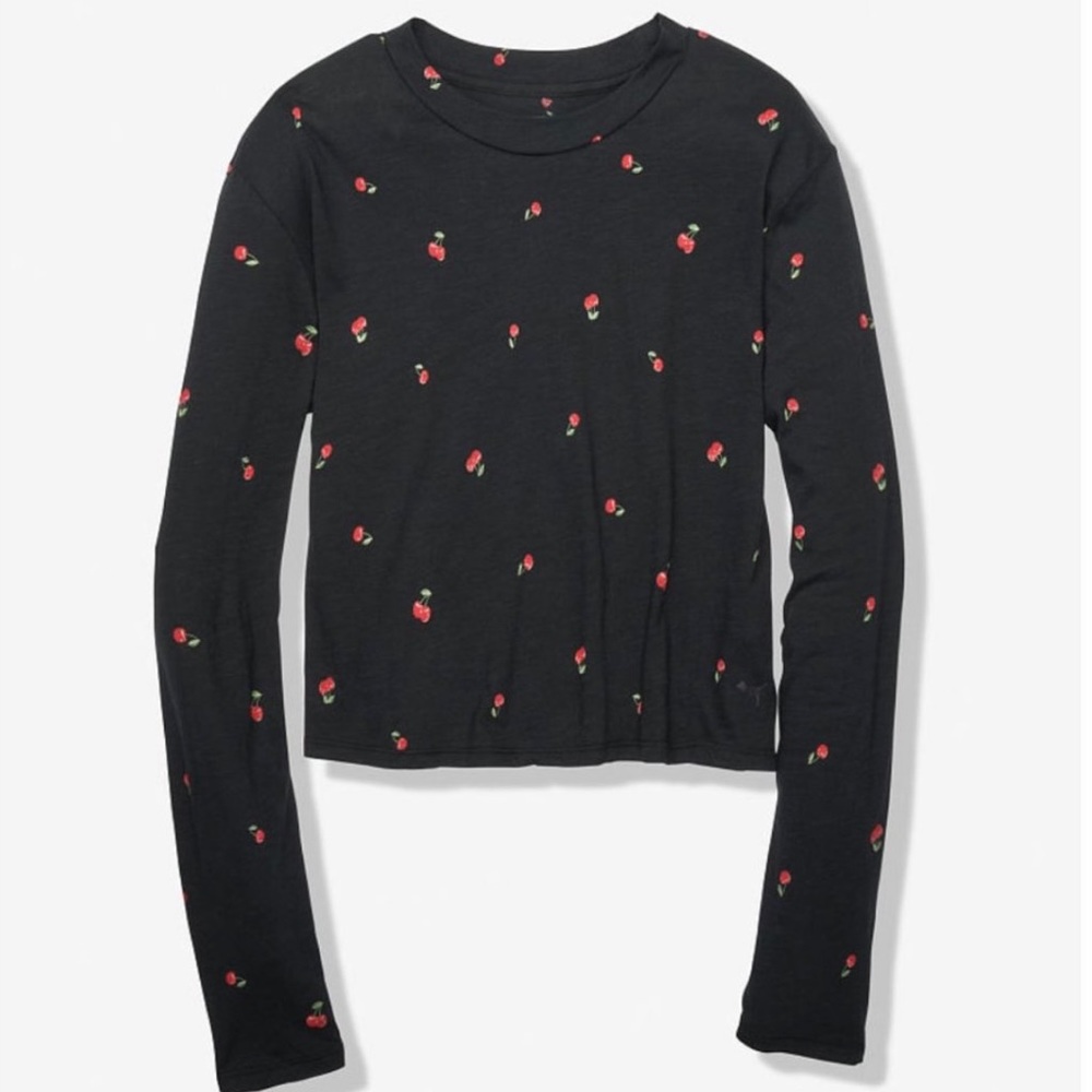 VS PINK Long Sleeve Cherry Top